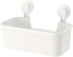 IKEA Tisken Basket with Suction Cup for Storage, White(Polycarbonate Plastic, Synthetic Rubber, Abs Plastic, Pack of 1.00)
