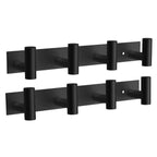 VAEHOLD Black Hat and Coat Wall Mount Rack 5 Hooks for Robes, Bags, Keys, and Towels Bathroom Towel Hanger Organizer (1 Pack)