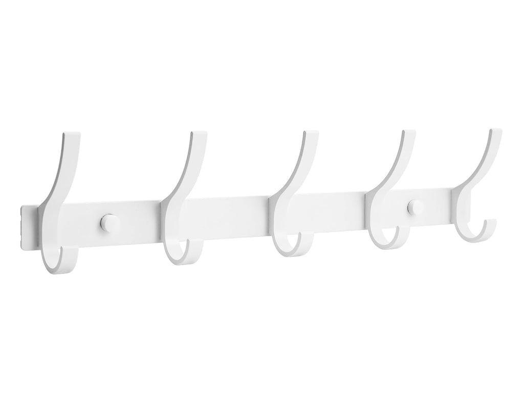Optish Coat Rack Wall Mount, Wall Hooks for Hanging, Entry Coat Hooks Coat Hanger, Hat Rack Holder for Wall, Key Holder Purse Racks, Towel Rack for Bathrooms (2 Pack, Black)