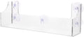 1 PCS Shower Shelf Suction Cup, Clear Acrylic Floating Bathroom Organizer, No Drill Wall Mounted Storage Caddy, Transparent Basket Rack for Inside Shower, Window, Kitchen, Refrigerator