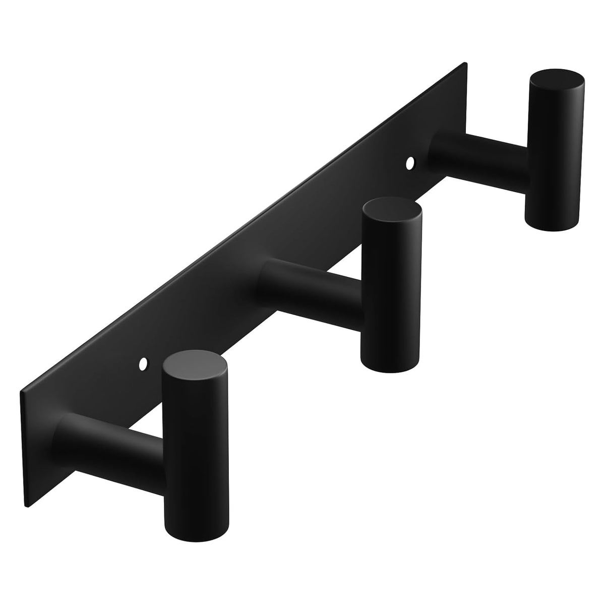 VAEHOLD Black Hat and Coat Wall Mount Rack 5 Hooks for Robes, Bags, Keys, and Towels Bathroom Towel Hanger Organizer (1 Pack)