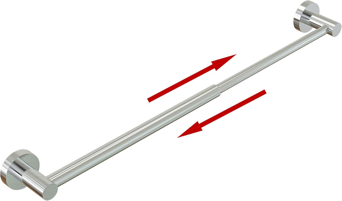Towel Bar - Adjustable 304 Stainless Steel Towel Holder for Bathroom