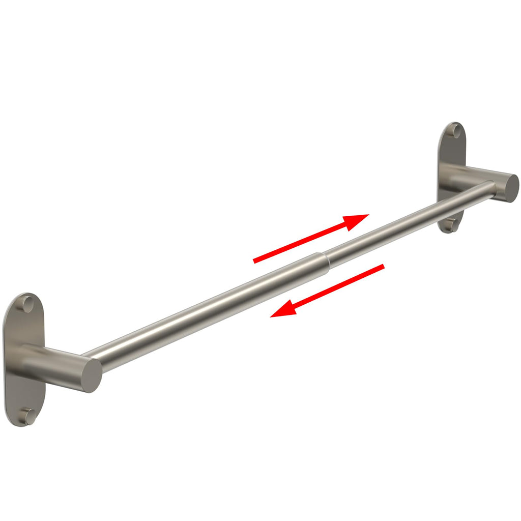 Towel Bar, Adhesive or Drill Wall Mount, Matte Black, 1 Pack