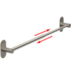 Towel Bar, Adhesive or Drill Wall Mount, Matte Black, 1 Pack