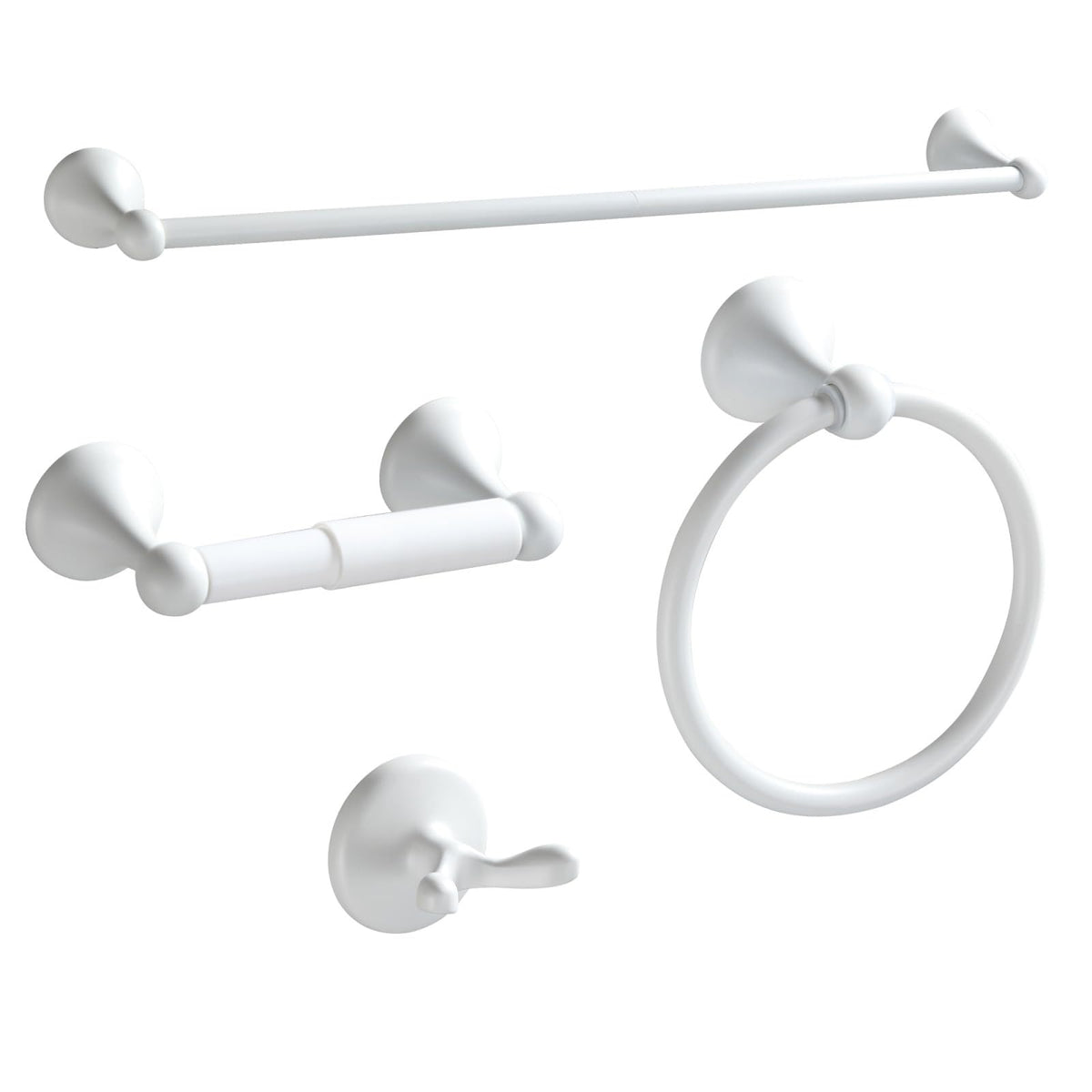 BGL Bathroom Accessory Set, Brushed Nickel Adjustable Expandable Towel Bar 4-Piece Bathroom Hardware Set Wall Mounted