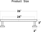 USHOWER Brushed Nickel Towel Bar, 24-Inch Towel Racks for Bathroom