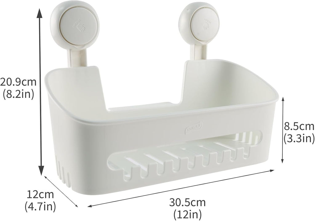Bath Toy Storage Organizer,Kids Bathtub Toy Holder with Drain Holes,Shower Caddy for Bathtub,No Drilling Shower Caddy Suction Cup,Waterproof Storage Basket for Bathroom,Kitchen