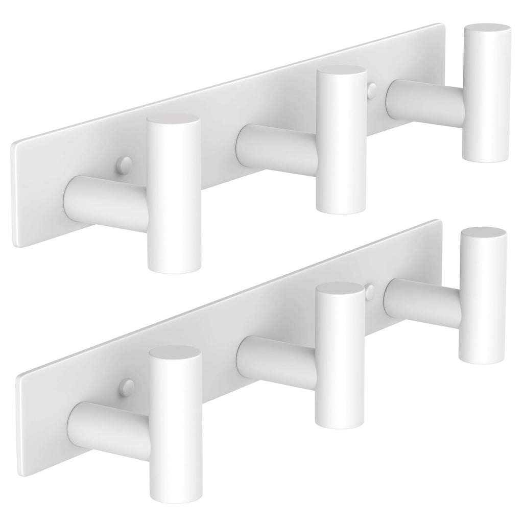 VAEHOLD Black Hat and Coat Wall Mount Rack 5 Hooks for Robes, Bags, Keys, and Towels Bathroom Towel Hanger Organizer (1 Pack)