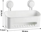 ilikable Shower Caddy Suction Cup Heavy Duty, Removable Shower Organizer Shelves for Inside Shower Max Hold 22lbs, No Drilling Waterproof Suction Storage Basket for Bathroom Storage Home & Kitchen