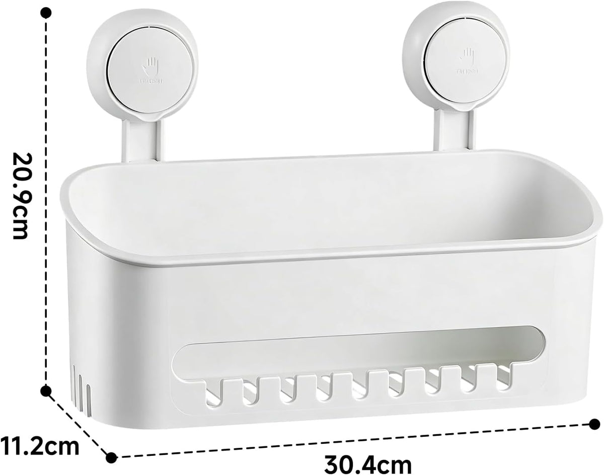 ilikable Shower Caddy Suction Cup Heavy Duty, Removable Shower Organizer Shelves for Inside Shower Max Hold 22lbs, No Drilling Waterproof Suction Storage Basket for Bathroom Storage Home & Kitchen