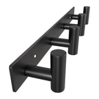 VAEHOLD Black Hat and Coat Wall Mount Rack 5 Hooks for Robes, Bags, Keys, and Towels Bathroom Towel Hanger Organizer (1 Pack)