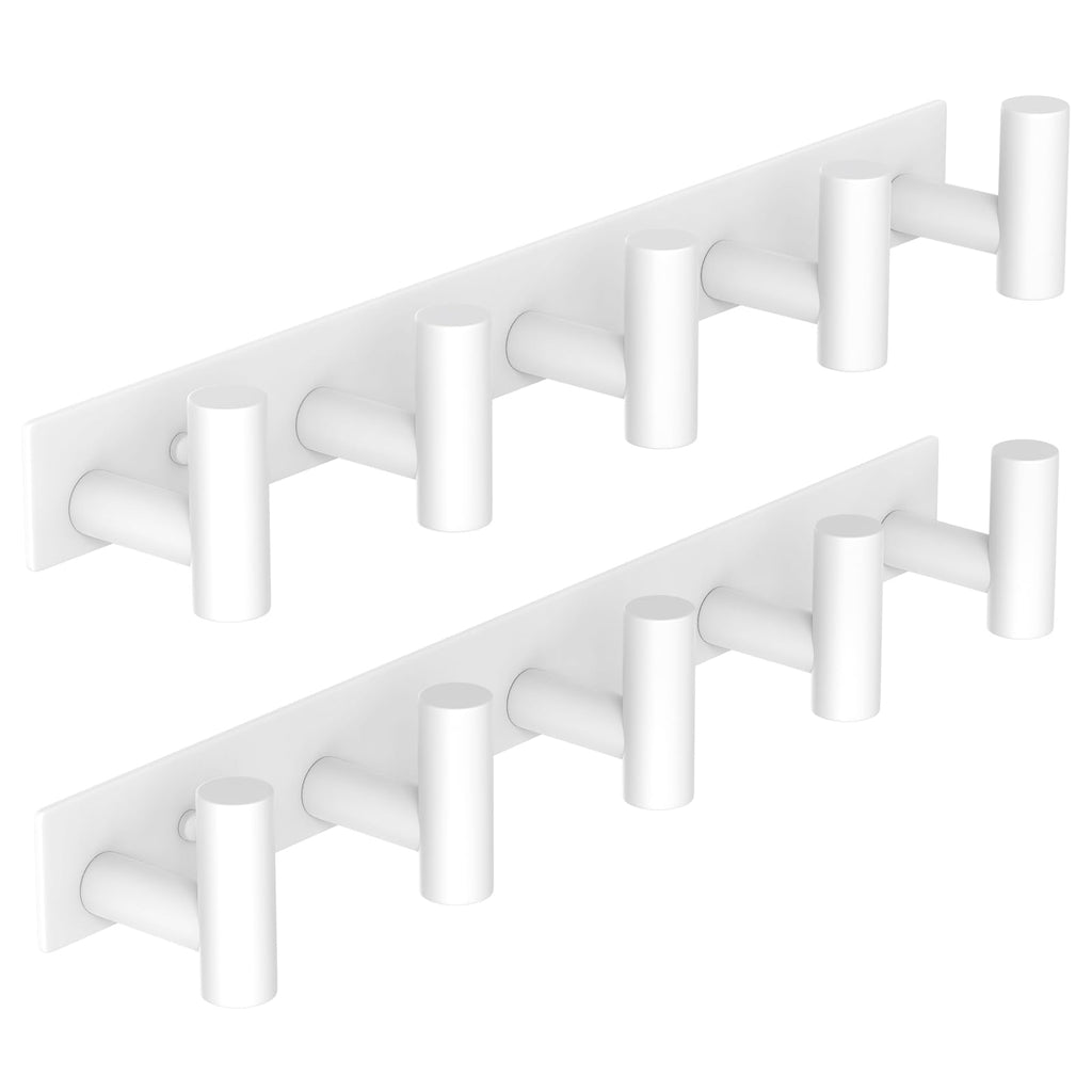 VAEHOLD Black Hat and Coat Wall Mount Rack 5 Hooks for Robes, Bags, Keys, and Towels Bathroom Towel Hanger Organizer (1 Pack)