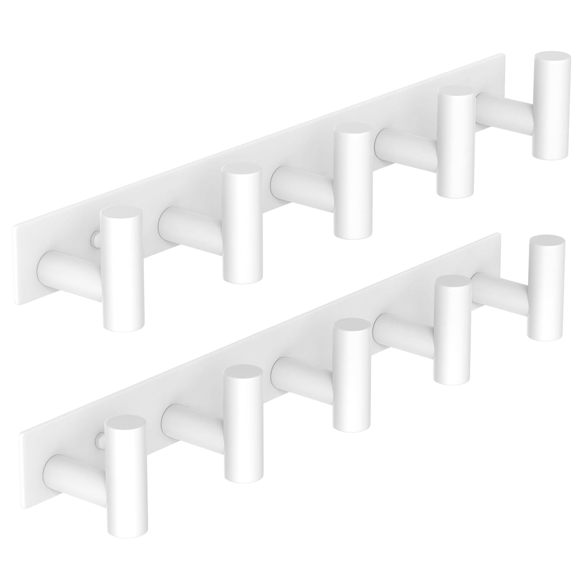 VAEHOLD Black Hat and Coat Wall Mount Rack 5 Hooks for Robes, Bags, Keys, and Towels Bathroom Towel Hanger Organizer (1 Pack)