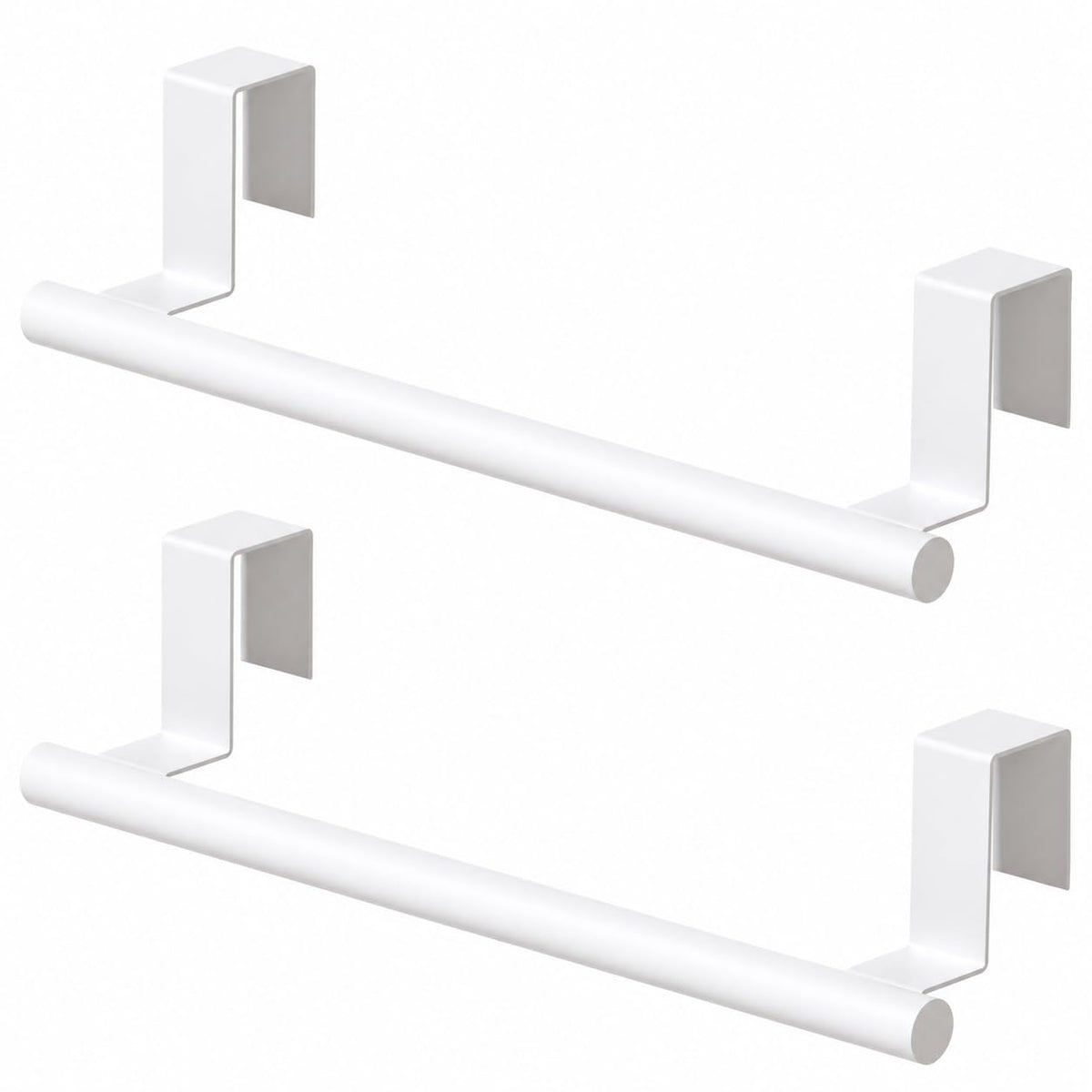 Cabinet Door Towel Bar, Kitchen Towel Holder, Matte Black 2 Pack