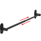 Towel Bar, Adhesive or Drill Wall Mount, Matte Black, 1 Pack