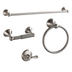 BGL Bathroom Accessory Set, Brushed Nickel Adjustable Expandable Towel Bar 4-Piece Bathroom Hardware Set Wall Mounted