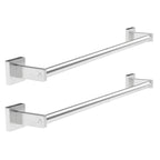 MKO Towel Bar for Bathroom, 24" 2 Pack Wall Mounted Towel Rack, Black