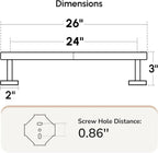 USHOWER Brushed Nickel Towel Bar, 24 Inch Towel Racks for Bathroom