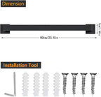 JOPOFI Towel Bar - 23.6 Inch Bathroom Towel Holder - Matte Black