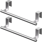 Cabinet Door Towel Bar, Kitchen Towel Holder, Matte Black 2 Pack