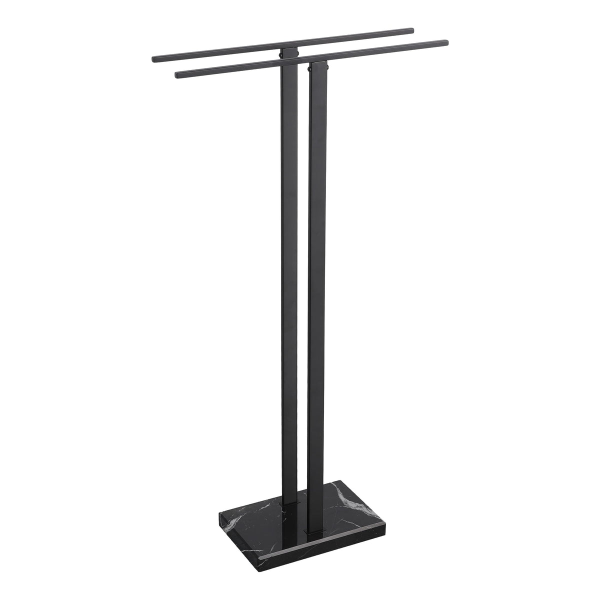 KES Standing Towel Racks for Bathroom 2-Tier, Floor Towel Rack Stand with Heavy Marble Base, Upgrade Steady Freestanding Design, Pro-Grade 18/8 Stainless Steel Brushed Finish, BTH217-2