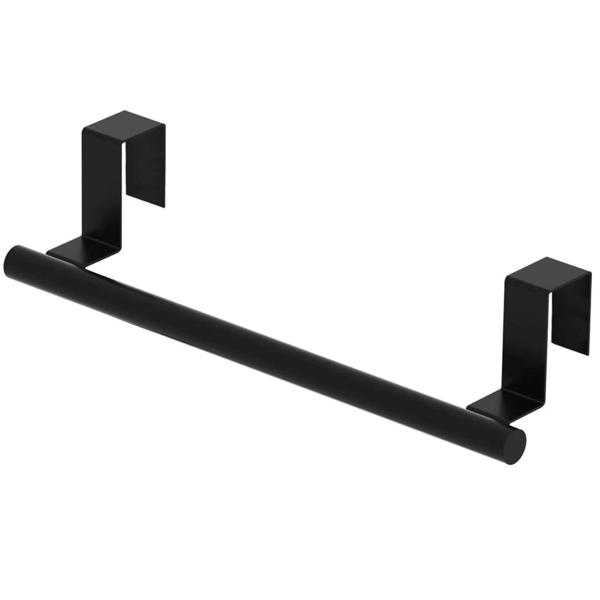 Cabinet Door Towel Bar, Kitchen Towel Holder, Matte Black 2 Pack