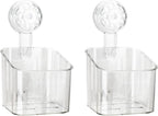 2 Pcs Shower Caddy, Clear Suction Cup Shower Shelves for Bathroom, Kitchen
