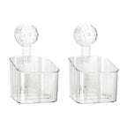 2 Pcs Shower Caddy, Clear Suction Cup Shower Shelves for Bathroom, Kitchen