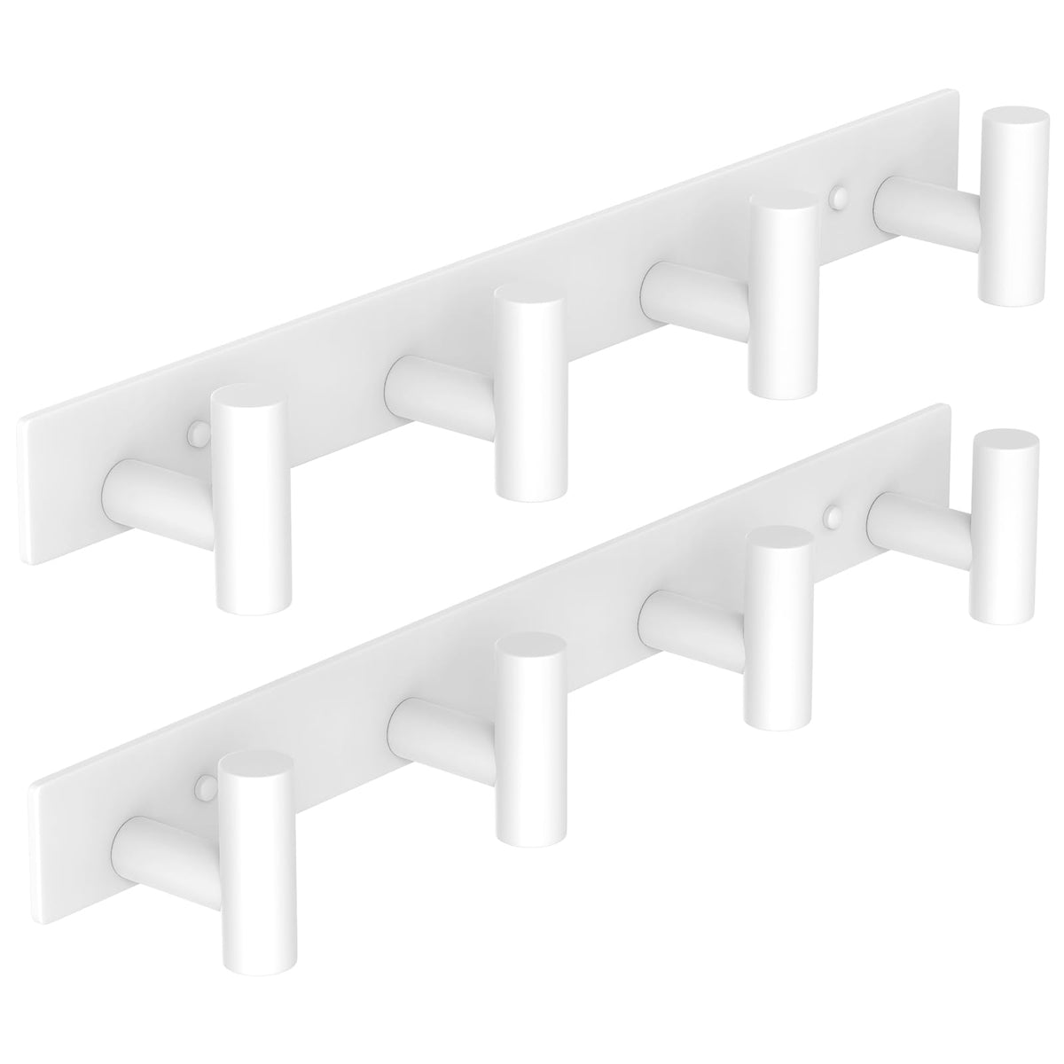 VAEHOLD Black Hat and Coat Wall Mount Rack 5 Hooks for Robes, Bags, Keys, and Towels Bathroom Towel Hanger Organizer (1 Pack)