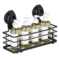 TESOT Suction Cup Shower Caddy, Shower Shelf Soap Dish with Hooks for Razor, Sponge, Rust Proof 304 Stainless Steel, Silver