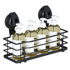 TESOT Suction Cup Shower Caddy, Shower Shelf Soap Dish with Hooks for Razor, Sponge, Rust Proof 304 Stainless Steel, Silver