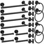 10pcs Matte Black Bathroom Hardware Set