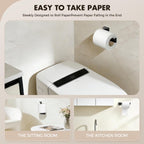 5-Pieces Matte Black Bathroom Accessories Set, 16 Inch Bath Towel Bar Set