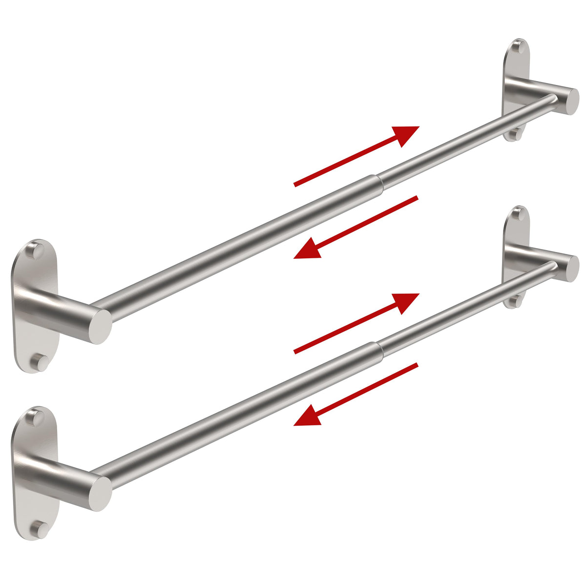 Towel Bar, Adhesive or Drill Wall Mount, Matte Black, 1 Pack
