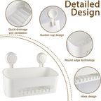 Bath Toy Storage Organizer,Kids Bathtub Toy Holder with Drain Holes,Shower Caddy for Bathtub,No Drilling Shower Caddy Suction Cup,Waterproof Storage Basket for Bathroom,Kitchen