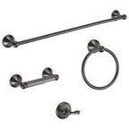 BGL Bathroom Accessory Set, Brushed Nickel Adjustable Expandable Towel Bar 4-Piece Bathroom Hardware Set Wall Mounted