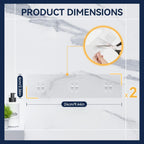 YASONIC 2-Pack Shower Caddy Adhesive Replacement - Transparent Shower Adhesive Strips, No Drilling Hooks for Bath Storage Shelves, Kitchen Racks, Basket & Soap Holder