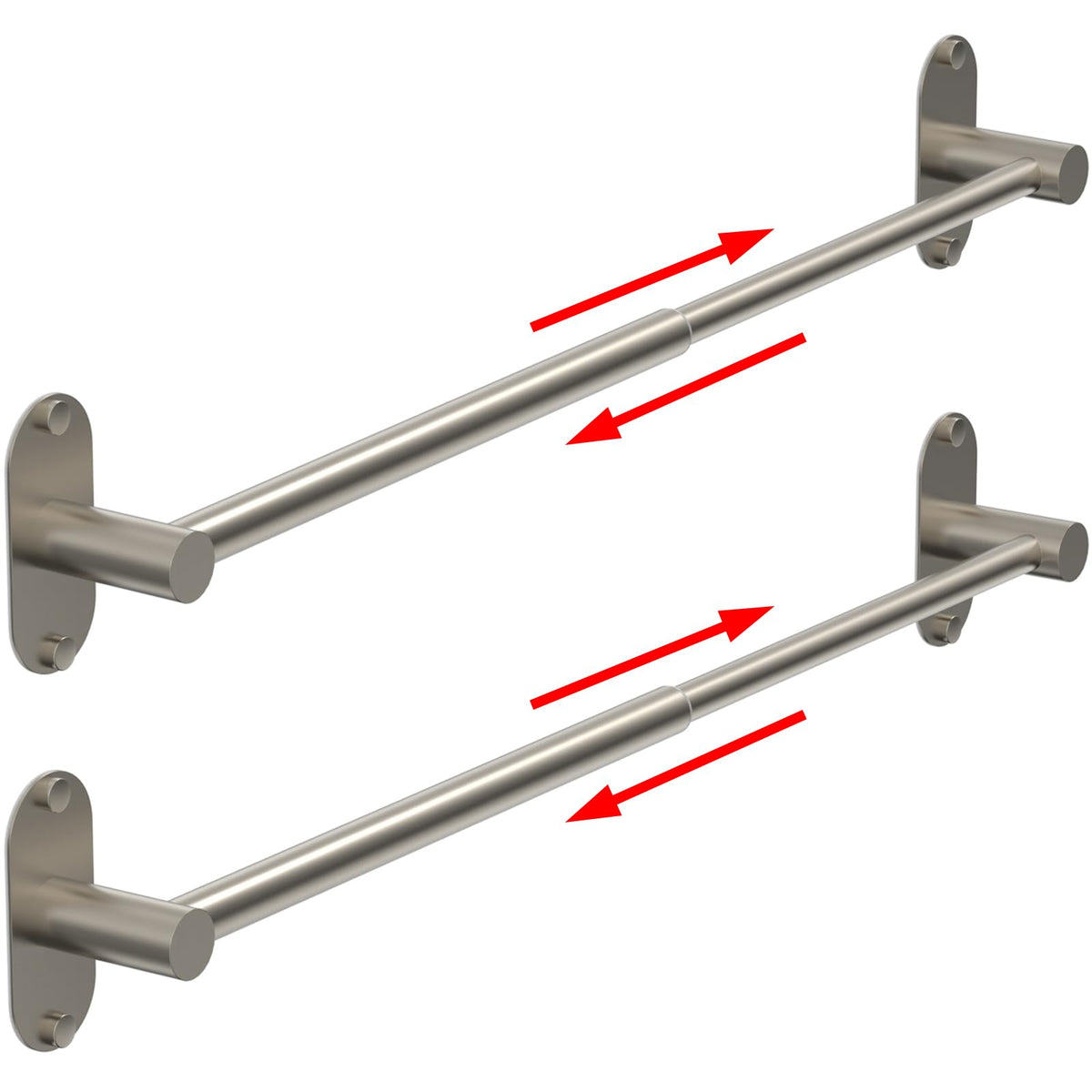 Towel Bar, Adhesive or Drill Wall Mount, Matte Black, 1 Pack