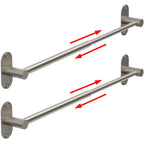 Towel Bar, Adhesive or Drill Wall Mount, Matte Black, 1 Pack