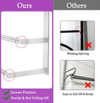 16Inch Over The Door Towel Rack, VOTZAAQ Stainless Steel Over Door Towel Holder, Door Towel Hanger with 3 Tier Towel Bars, Over Door Towel Storage for Bathroom, Brushed Nickel