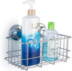 iPEGTOP Suction Cup Deep Shower Caddy Bath Wall Shelf for Large Shampoo Shower Gel Holder Bathroom Storage - Rustproof Stainless Steel
