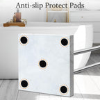 Kayfia 40'' Stainless Steel Towel Rack, Weighted Marble Base, 2 Tier