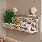 Metal Wire Hanging Storage Basket, Suction Cup Kitchen Basket (A3)