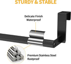 STWWO Over the Door Towel Rack for Kitchen Cabinet Doors, Black