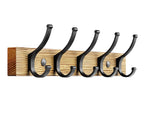 Optish Coat Rack Wall Mount, 16.5 Inches Wood Coat Hooks, Wall Hooks for Hanging, Hat Rack Bag Hanger Key Holder for Wall, Purse Hanger Towel Racks for Bathroom (1Pack, Brown)