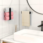 Bethom Hand Towel Holder, 8 Inch Self Adhesive Towel Racks Black, 2 Pack