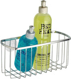InterDesign Suction, Rectangle Basket, Polished Stainless Steel
