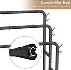 Kayfia 40'' Freestanding 3 Tier Metal Towel Rack, 2 Baskets & 6 Hooks