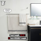 JQK Double Bath Towel Bar, 30 Inch 304 Stainless Steel Thicken 0.8mm Towel Rack for Bathroom, Towel Holder Brushed Finished Wall Mount, Useable Length 27 Inch, TB100L27-BN
