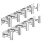 VAEHOLD Black Hat and Coat Wall Mount Rack 5 Hooks for Robes, Bags, Keys, and Towels Bathroom Towel Hanger Organizer (1 Pack)